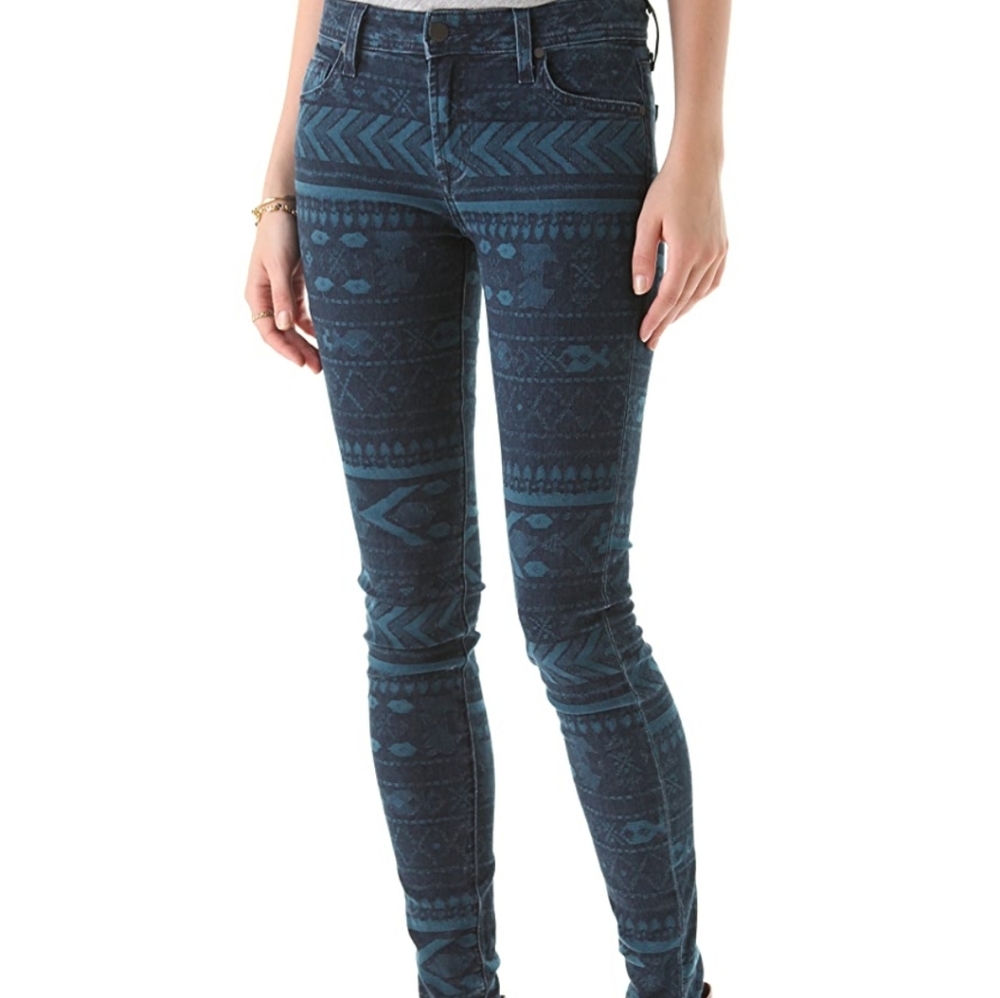 Genetic Denim tribal print skinny Jean's sz 31